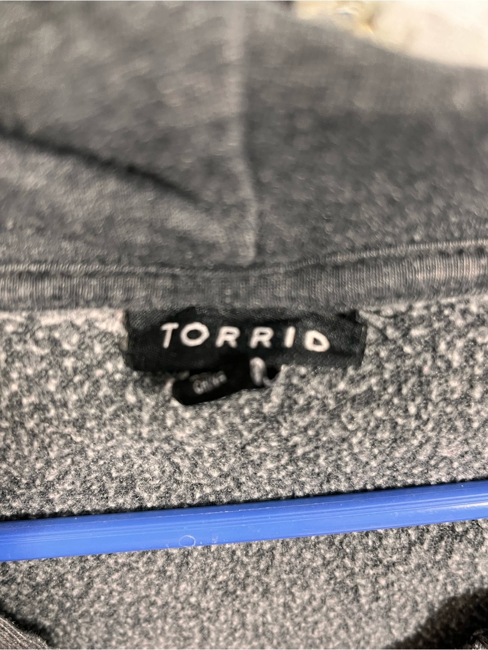 torrid Gray Hoodie with Pink and Purple Skull Graphic - Picture 3 of 3